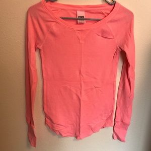 Coral Colored Pink Thermal Long-Sleeve